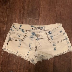 Acid wash shorts